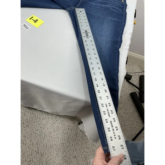 Womans Michael Kors Izzy Skinny Pullon Blue Jeans Size 16 Ankle - Picture 8 of 9